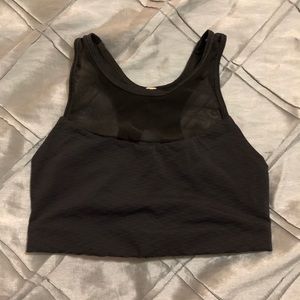 Mesh top sports bra